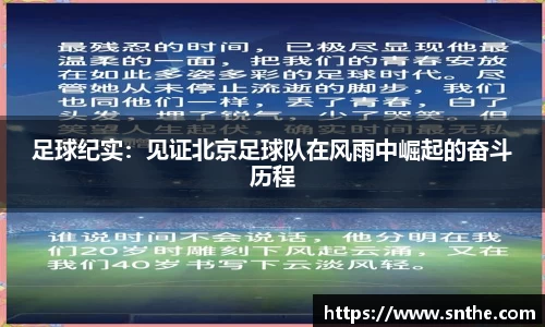 足球纪实：见证北京足球队在风雨中崛起的奋斗历程