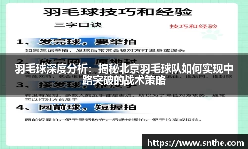 羽毛球深度分析：揭秘北京羽毛球队如何实现中路突破的战术策略