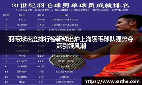 羽毛球速度排行榜新鲜出炉上海羽毛球队强势夺冠引领风潮